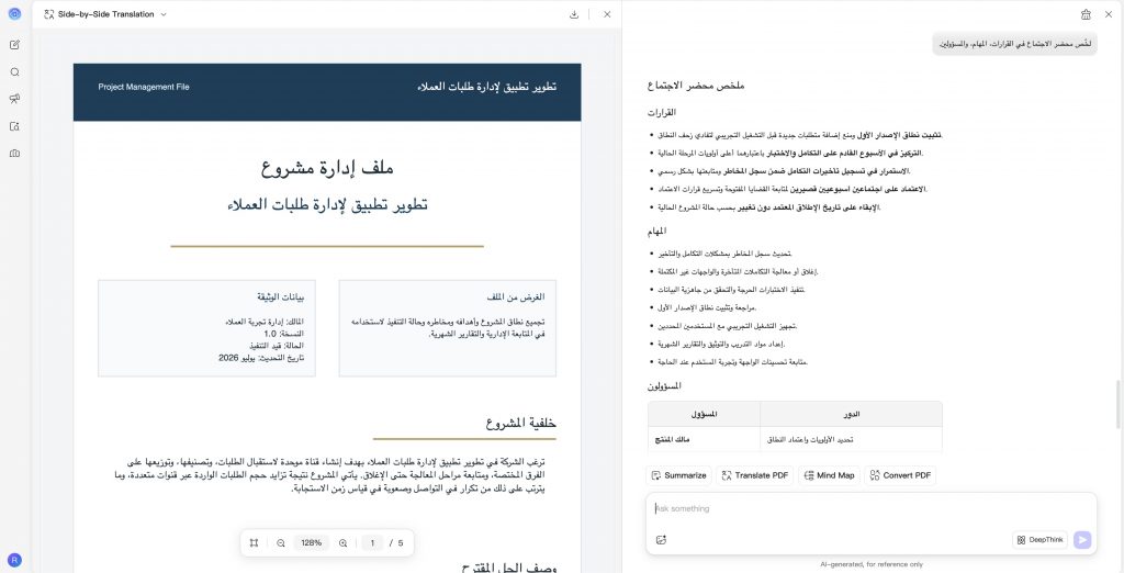 لخّص محضر الاجتماع في القرارات، المهام، والمسؤولين.