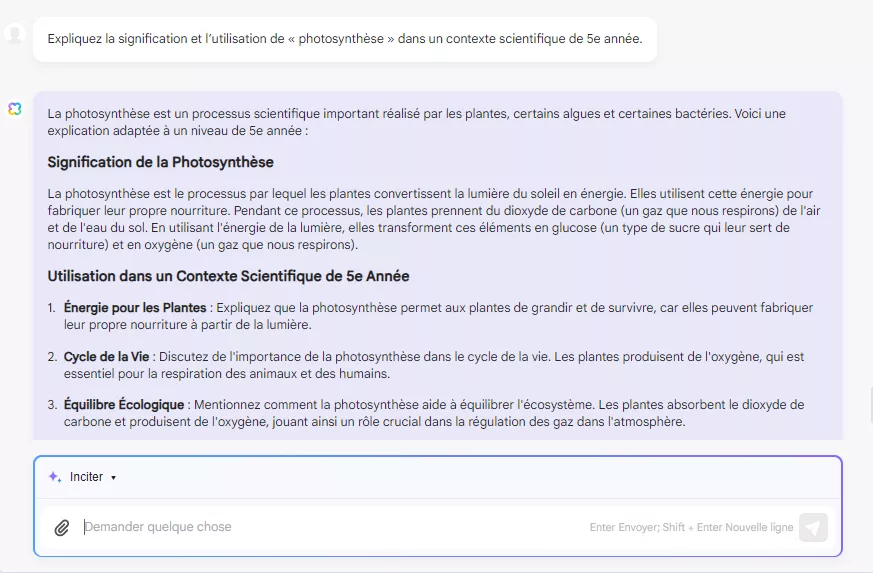 comment utiliser l'IA dans l'enseignement entrez votre requête dans UPDF AI