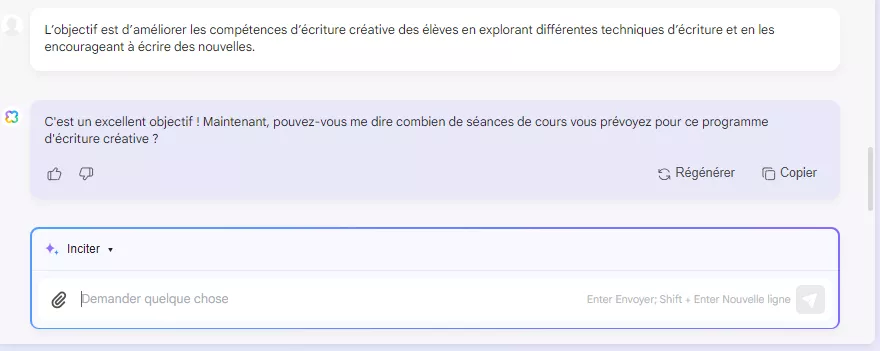 comment utiliser l'IA dans l'enseignement définir les objectifs de la classe avec l'assistant UPDF AI