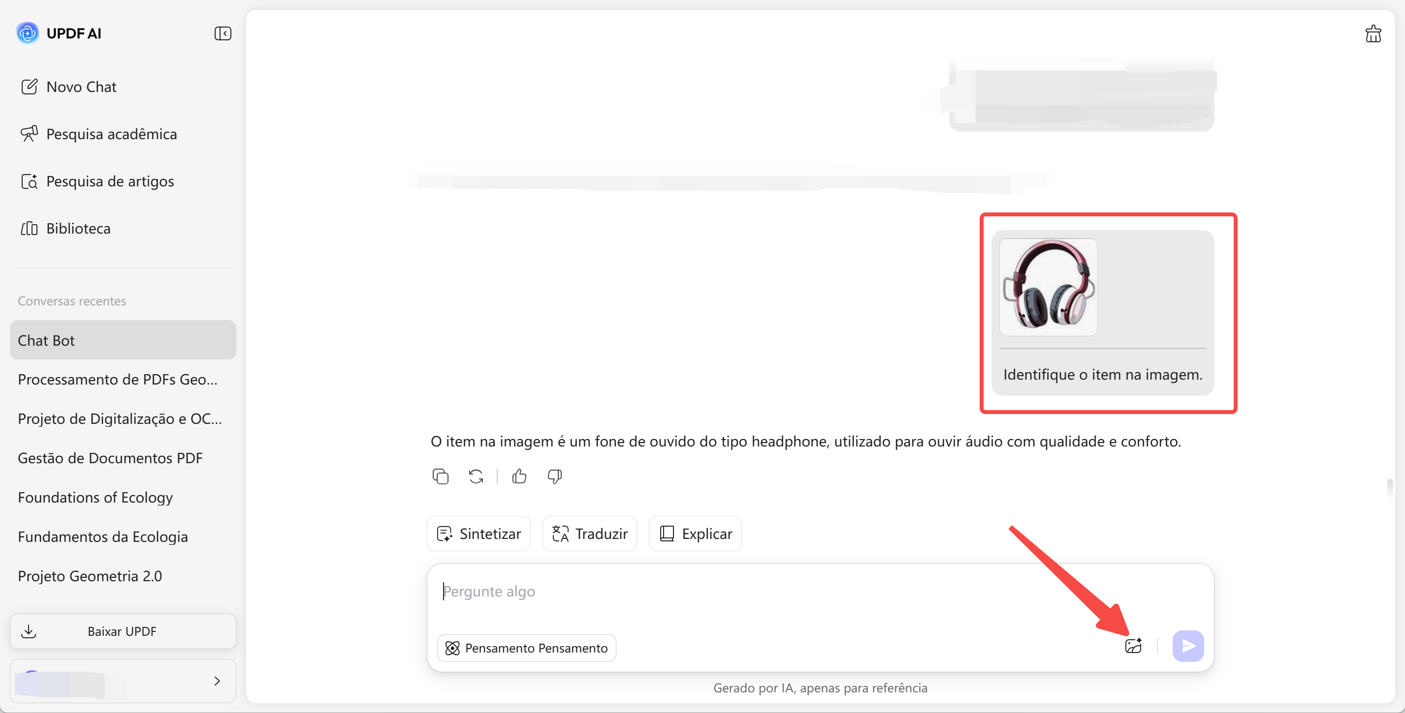 identifique o item na imagem