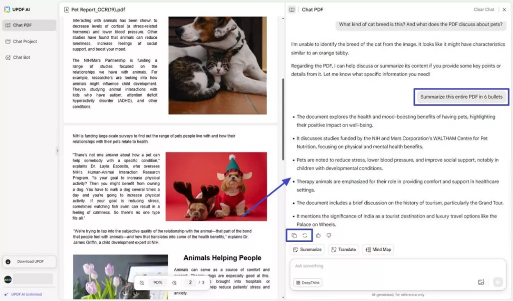 adicionar prompt para os resultados