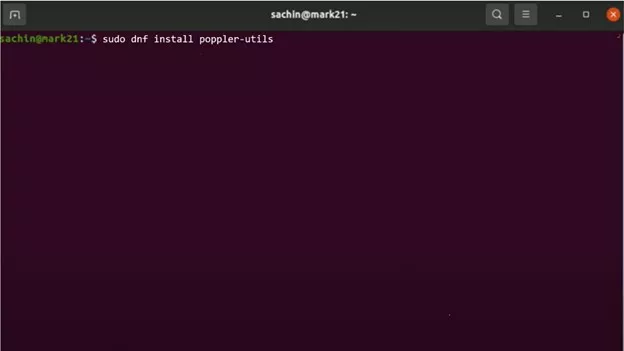 install poppler-utils package for fedora