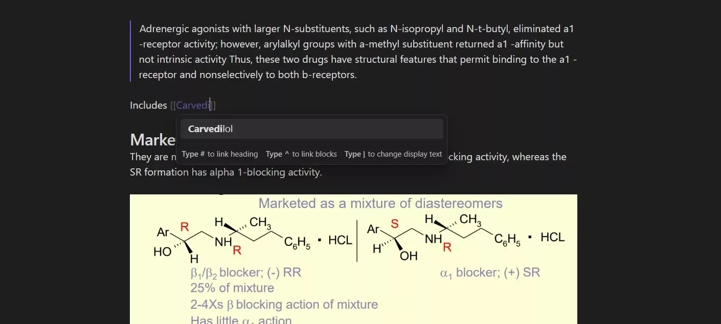 how to use obsidian notes link the notes