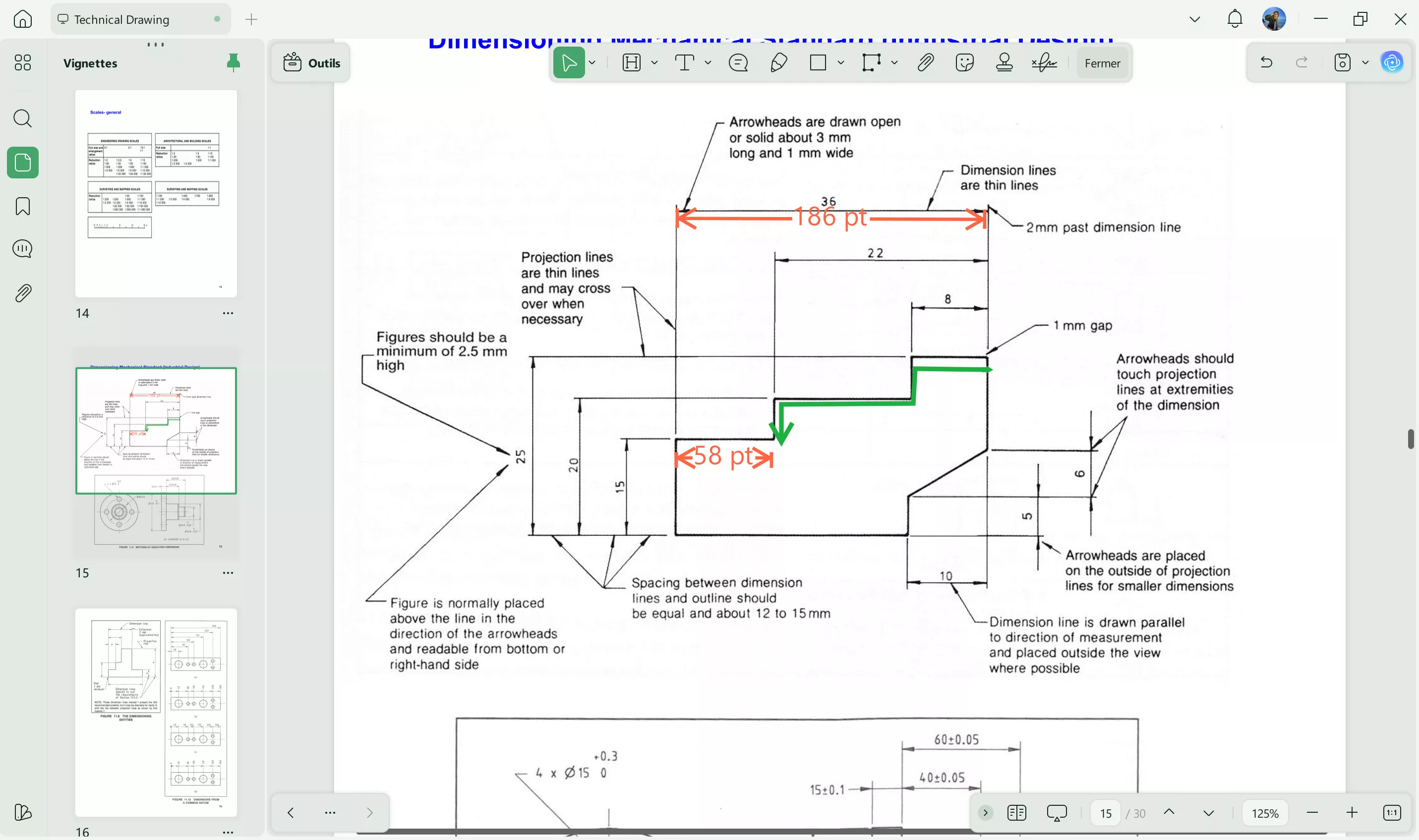 Outils de règle PDF