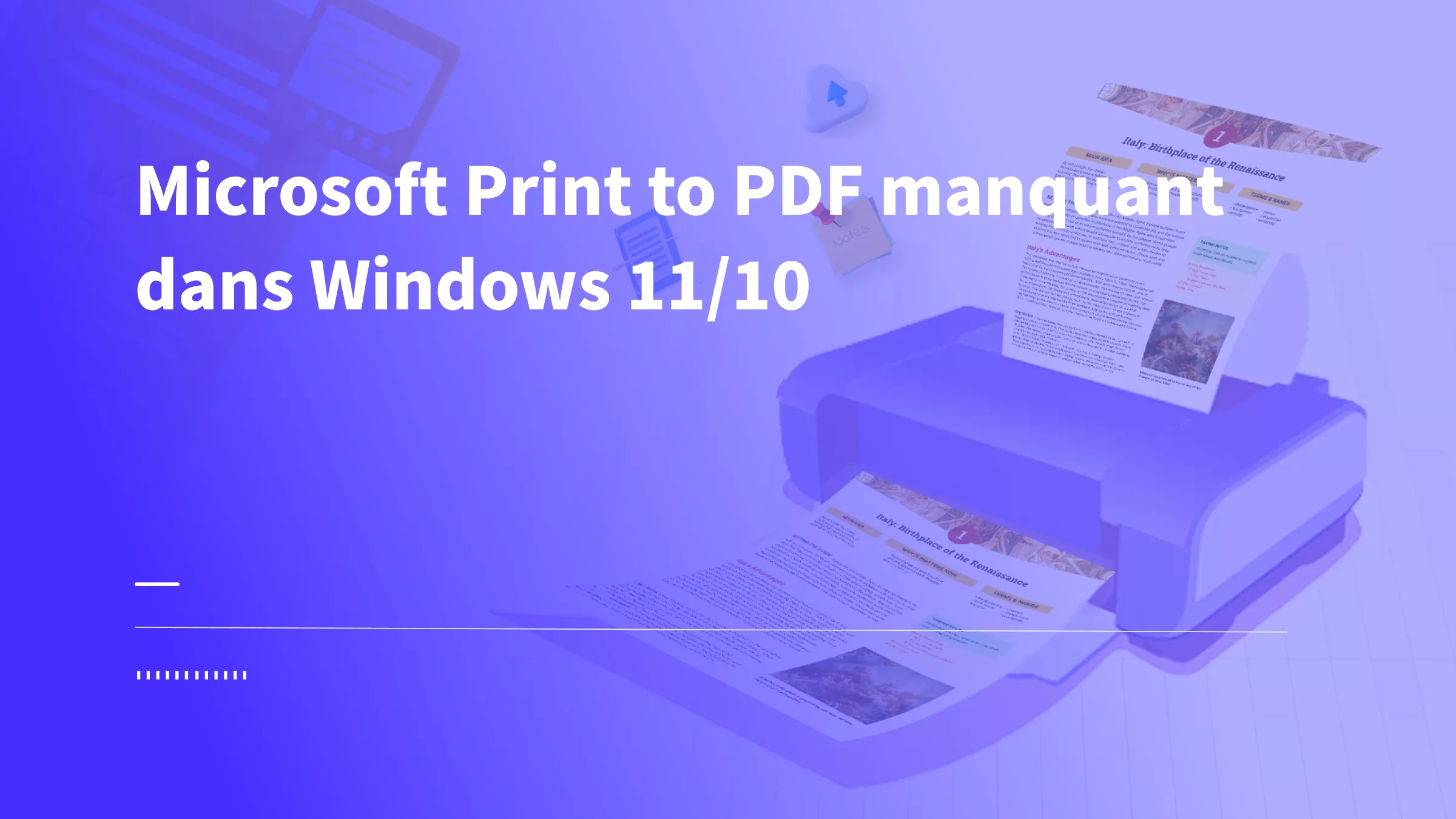 Microsoft print to PDF disparaît, comment faire ? (5 solutions)