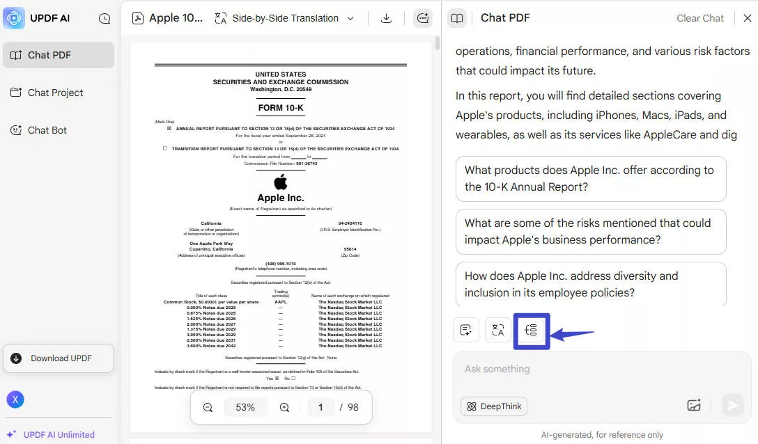 choose mind map option