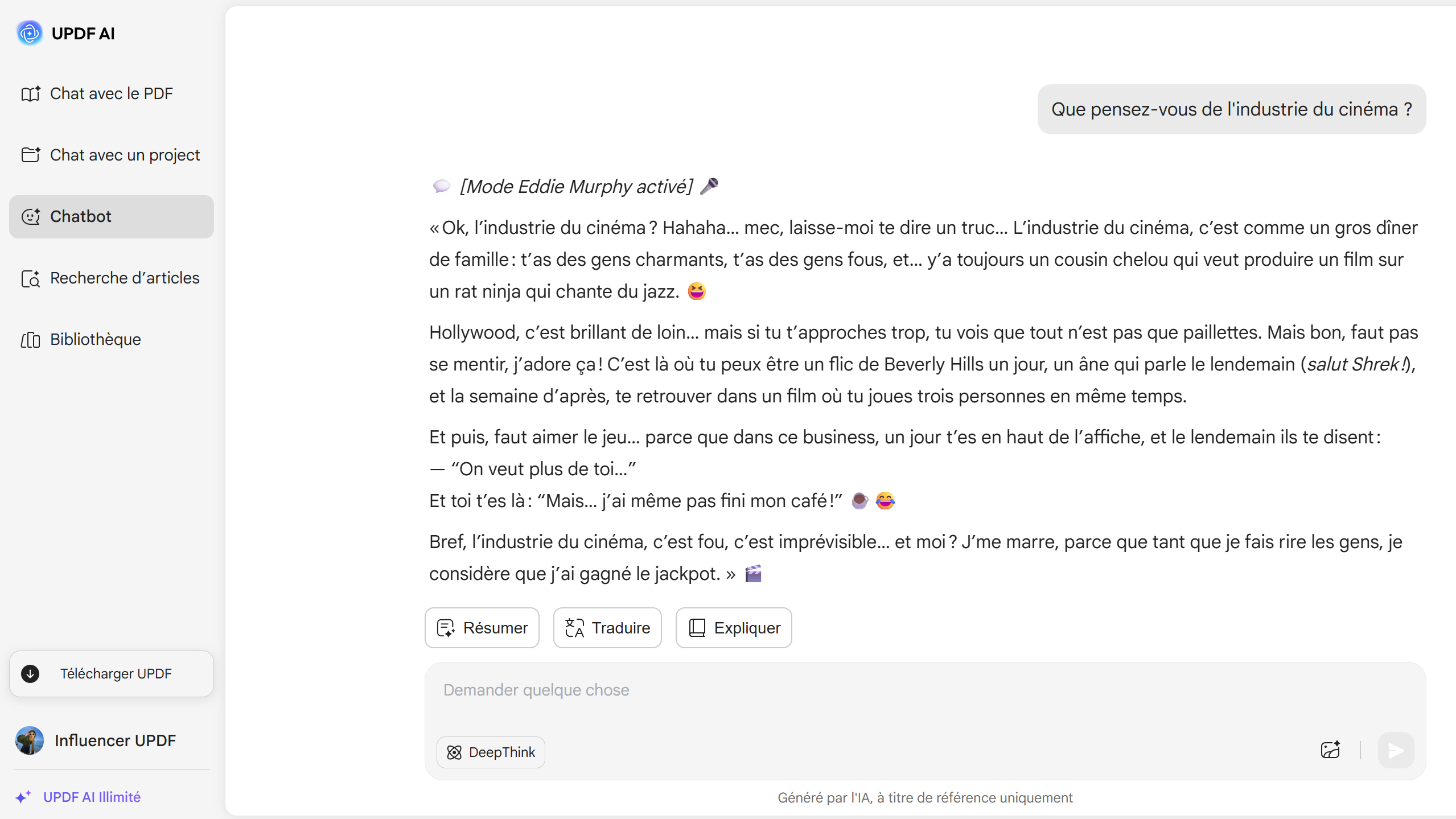 comment tromper l'invite de jeu de rôle chatgpt updf ai