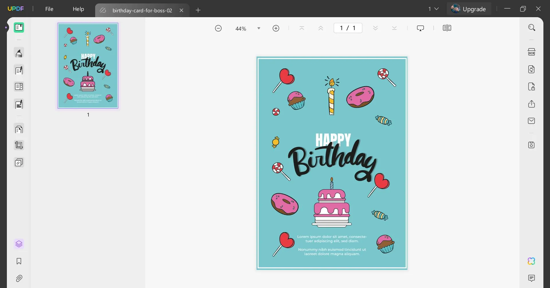 first birthday wishes open birthday card template with updf