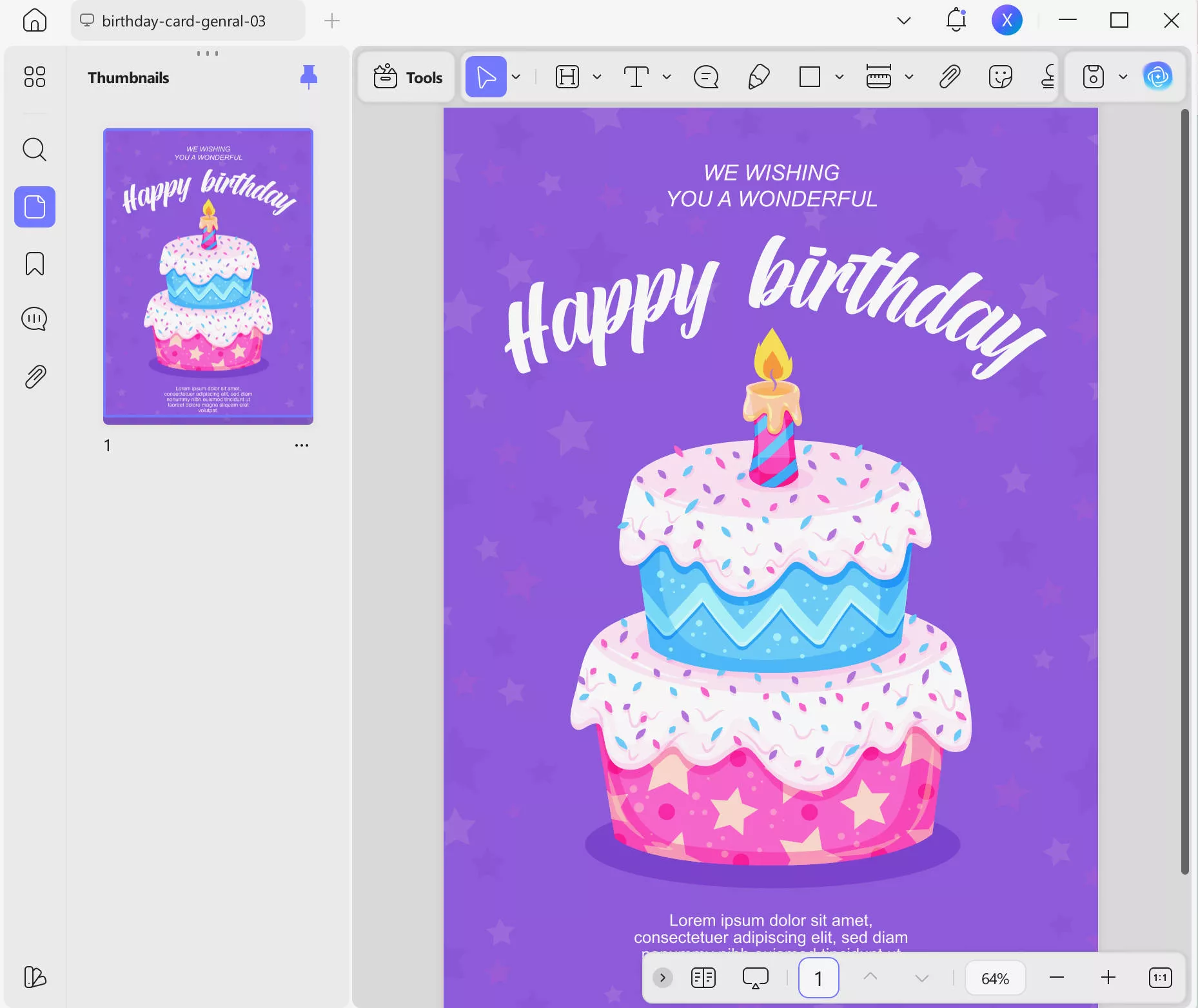 first birthday wishes open birthday card template with updf
