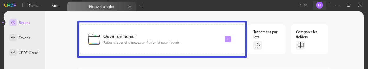 Ouvrir un fichier de formulaire PDF remplissable avec UPDF