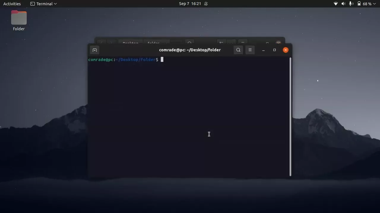 open terminal of your linux 