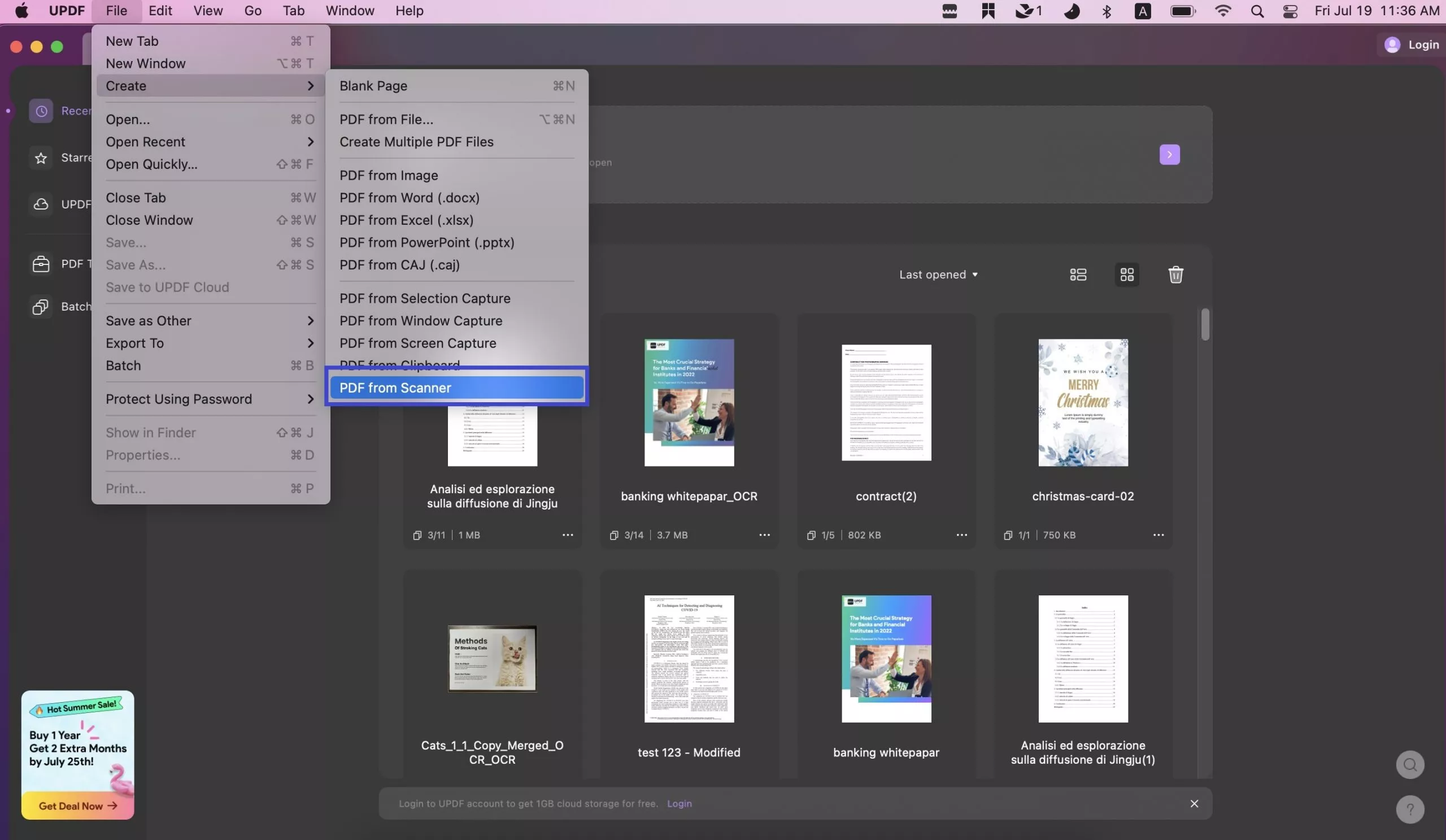 créer un PDF à partir d'un scanner sur Mac