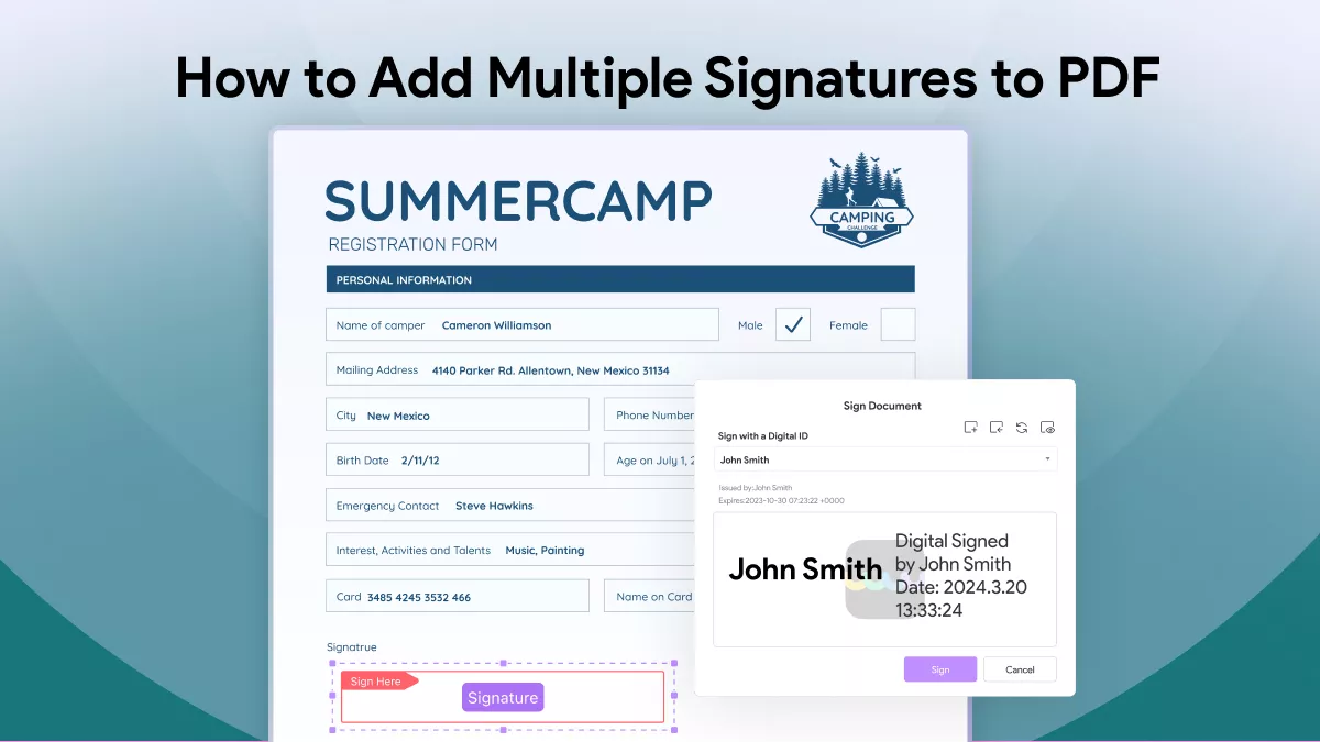 How to Add Multiple Signatures to PDF