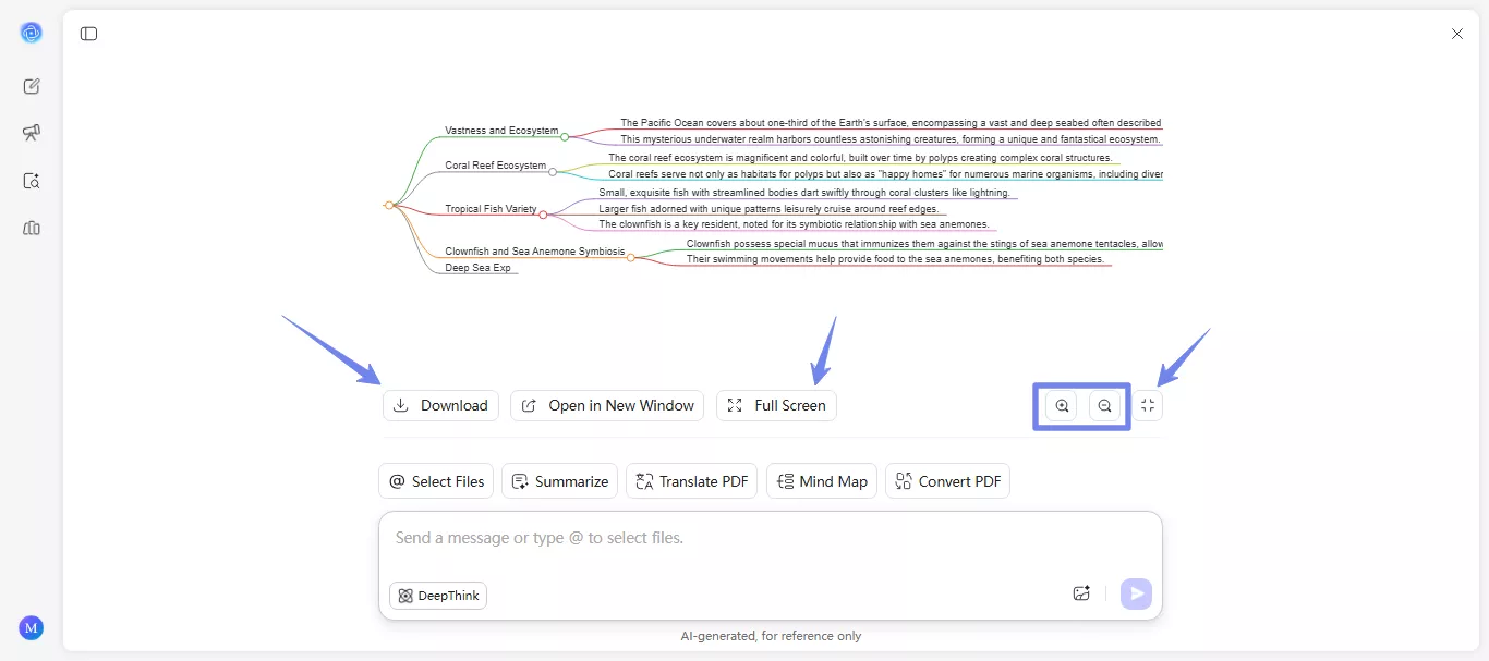 interact with the mind map