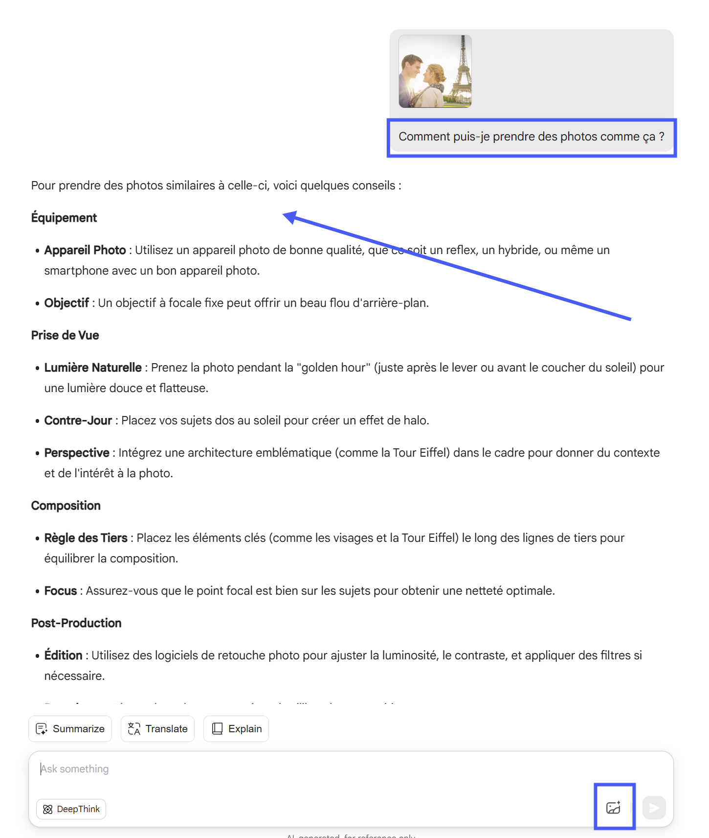 get image suggestions from chat
