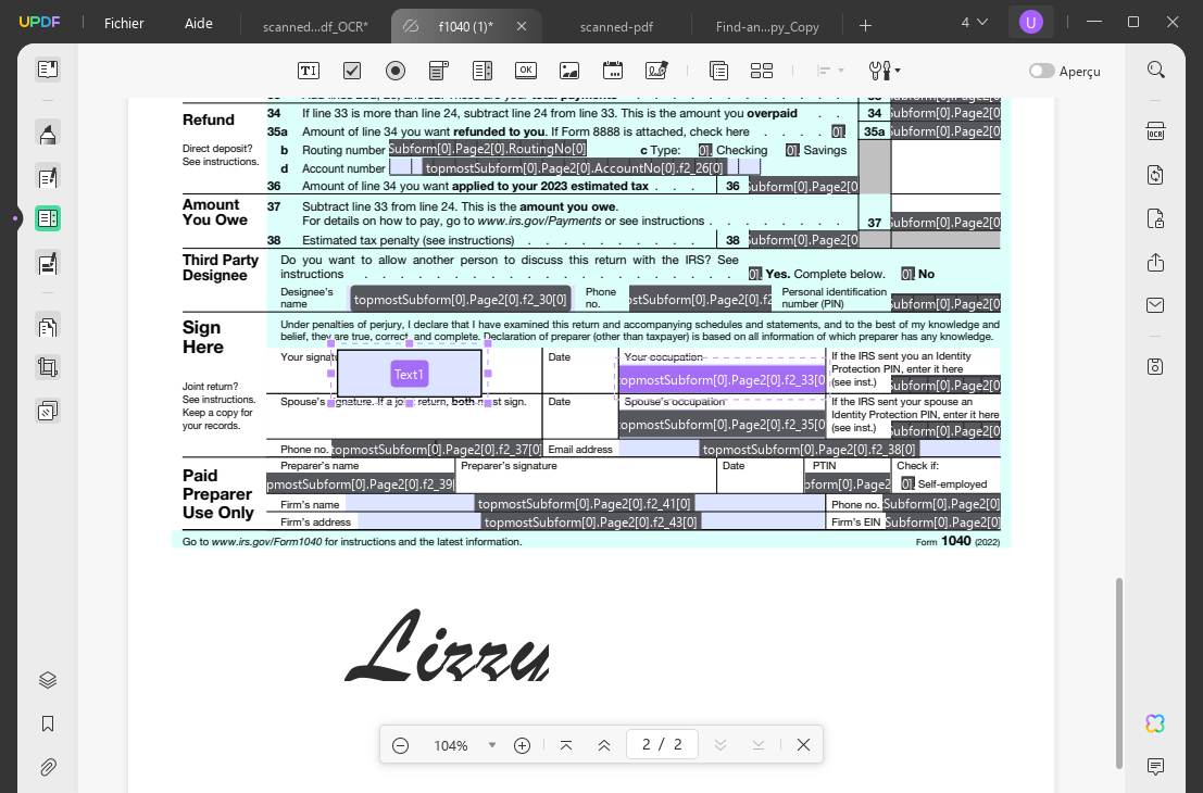 adobe remplir et signer