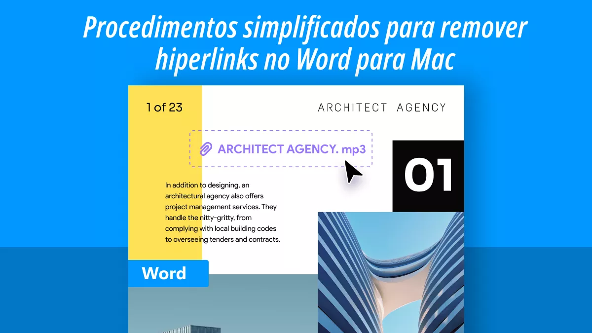 Procedimentos simplificados para remover hiperlinks no Word para Mac