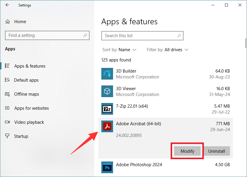A running instance of acrobat caused an error fixed updf