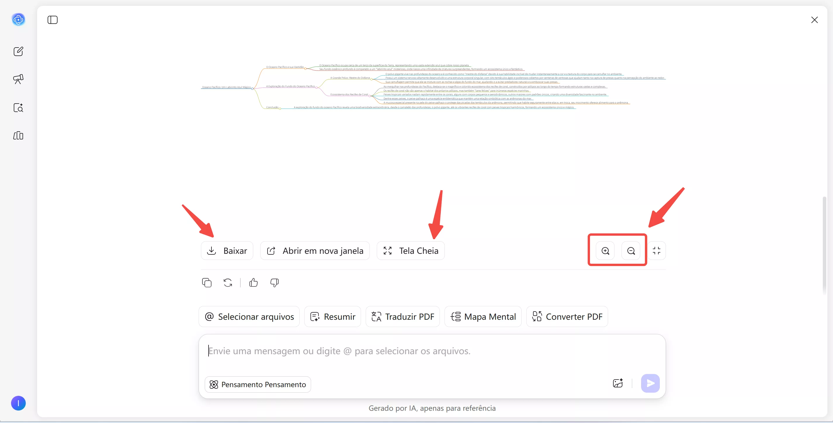 revisar e baixar o mapa mental