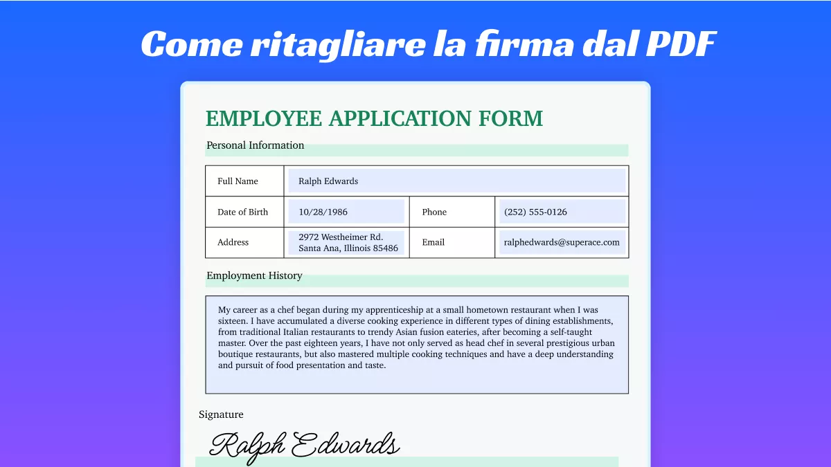 3 modi per ritagliare la firma da un PDF