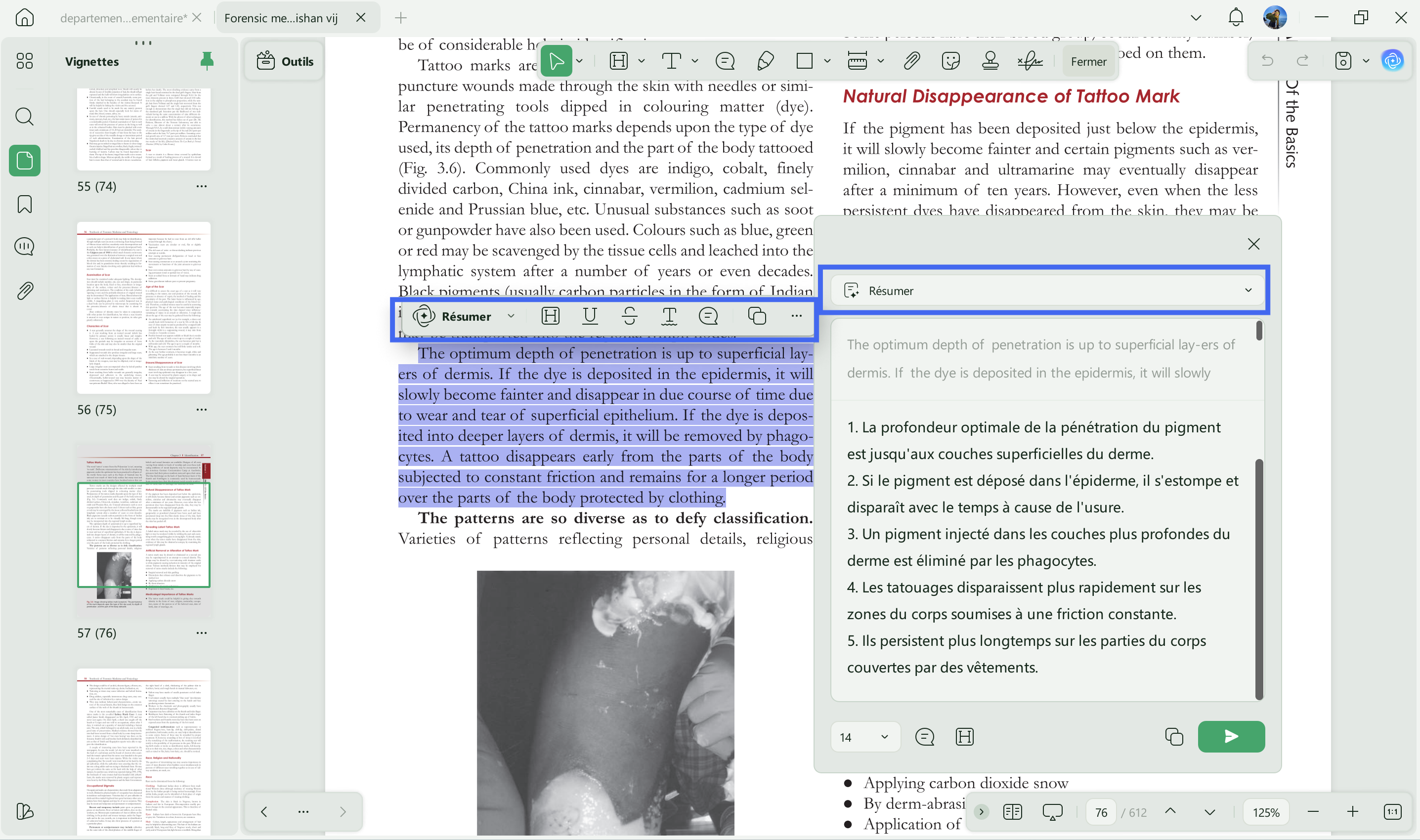 résumé de texte