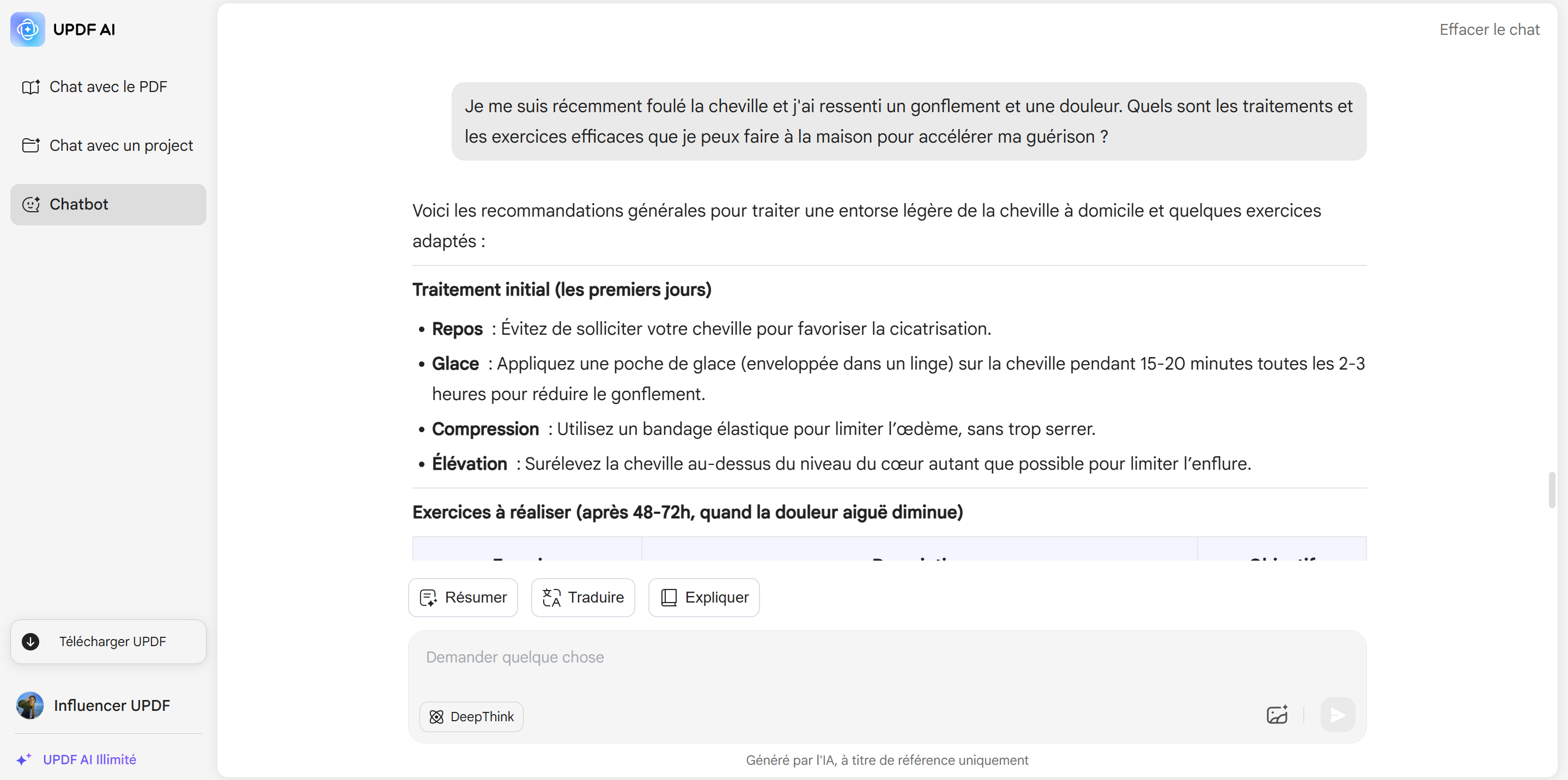 comment l'IA est-elle utilisée dans les soins de santé ? updf l'IA donne des suggestions