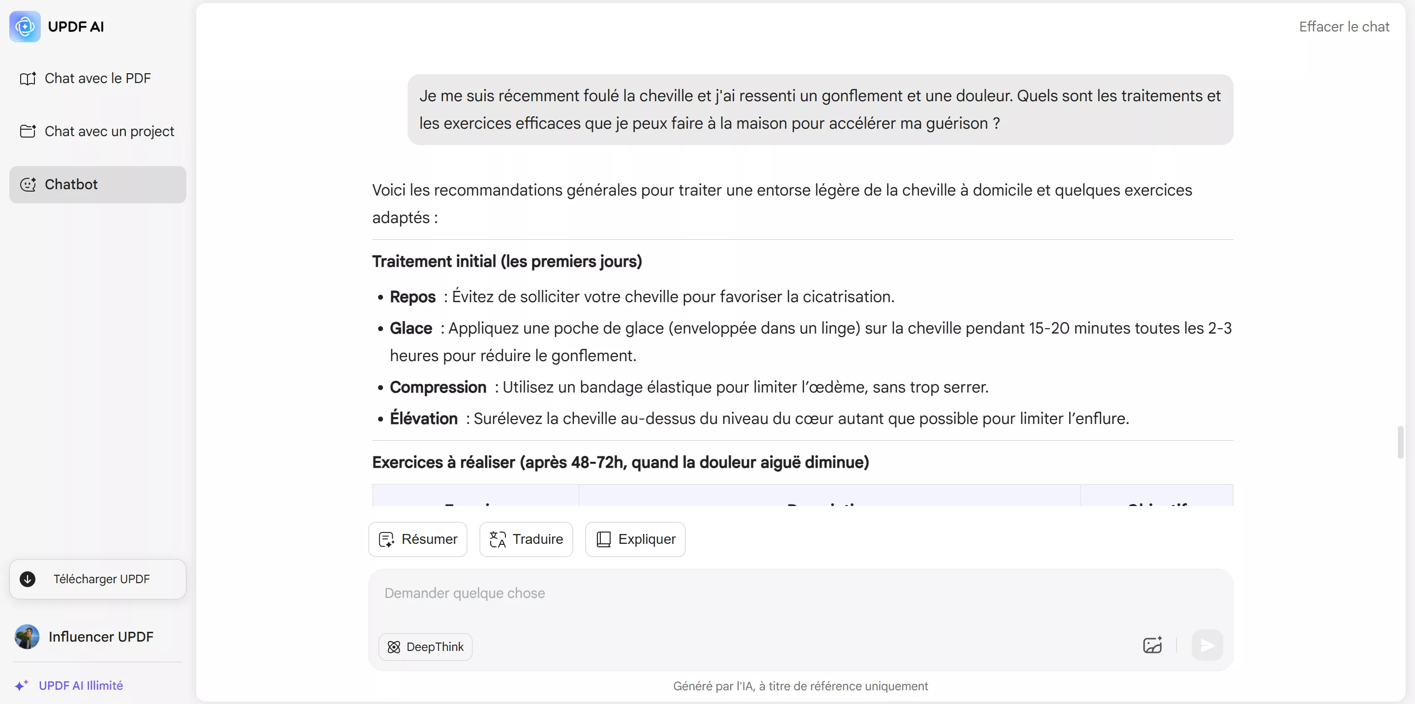 comment l'IA est-elle utilisée dans les soins de santé ? updf l'IA donne des suggestions
