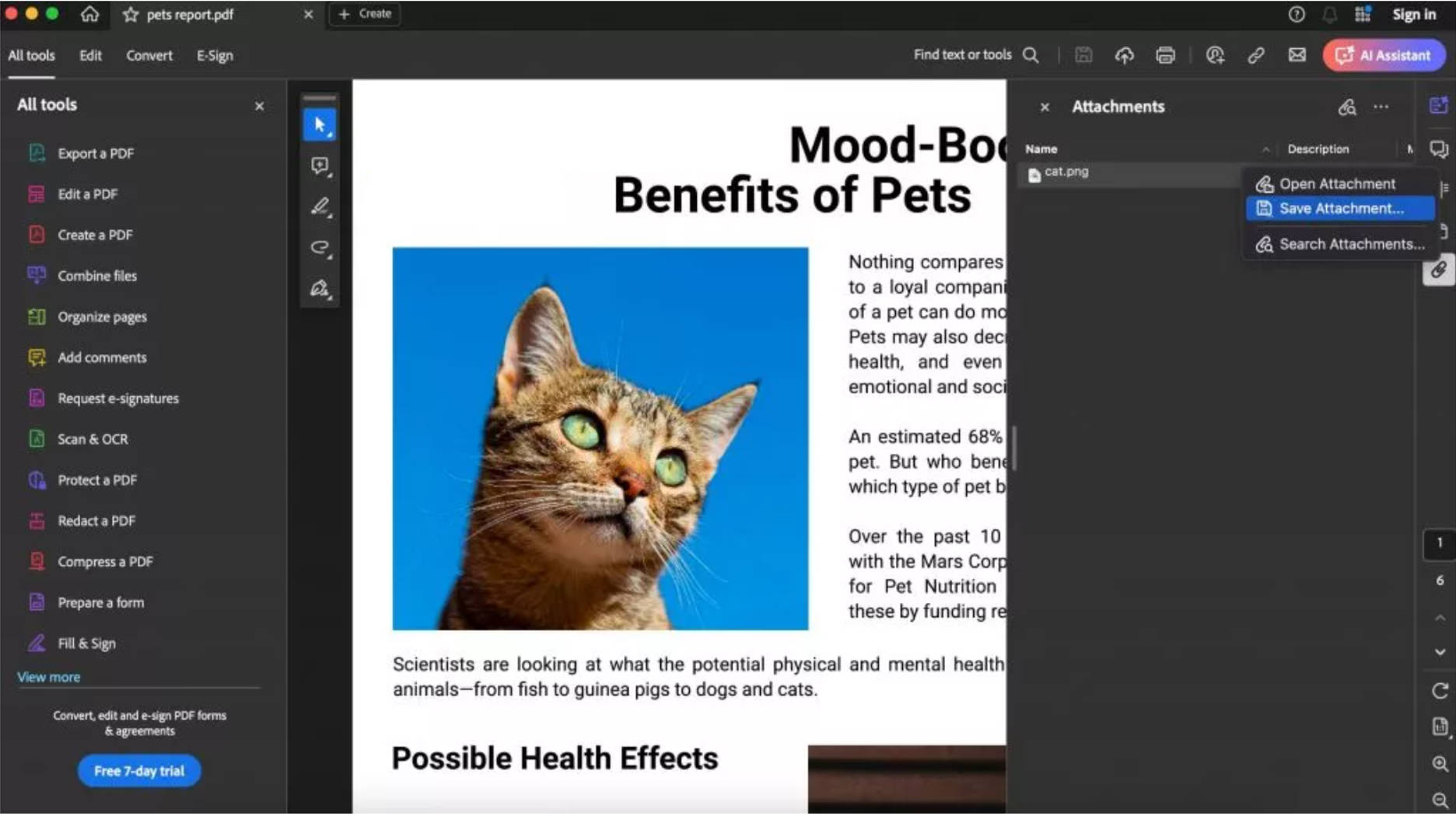 save embedded files from pdf with adobe acrobat