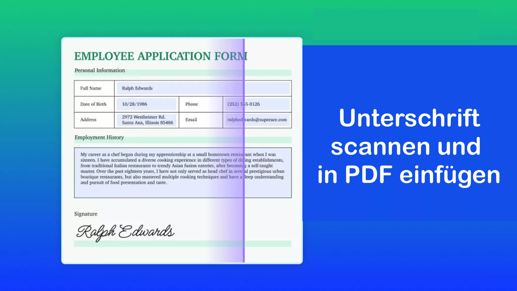 Unterschrift scannen und in PDF einfügen – 4 einfache Methoden