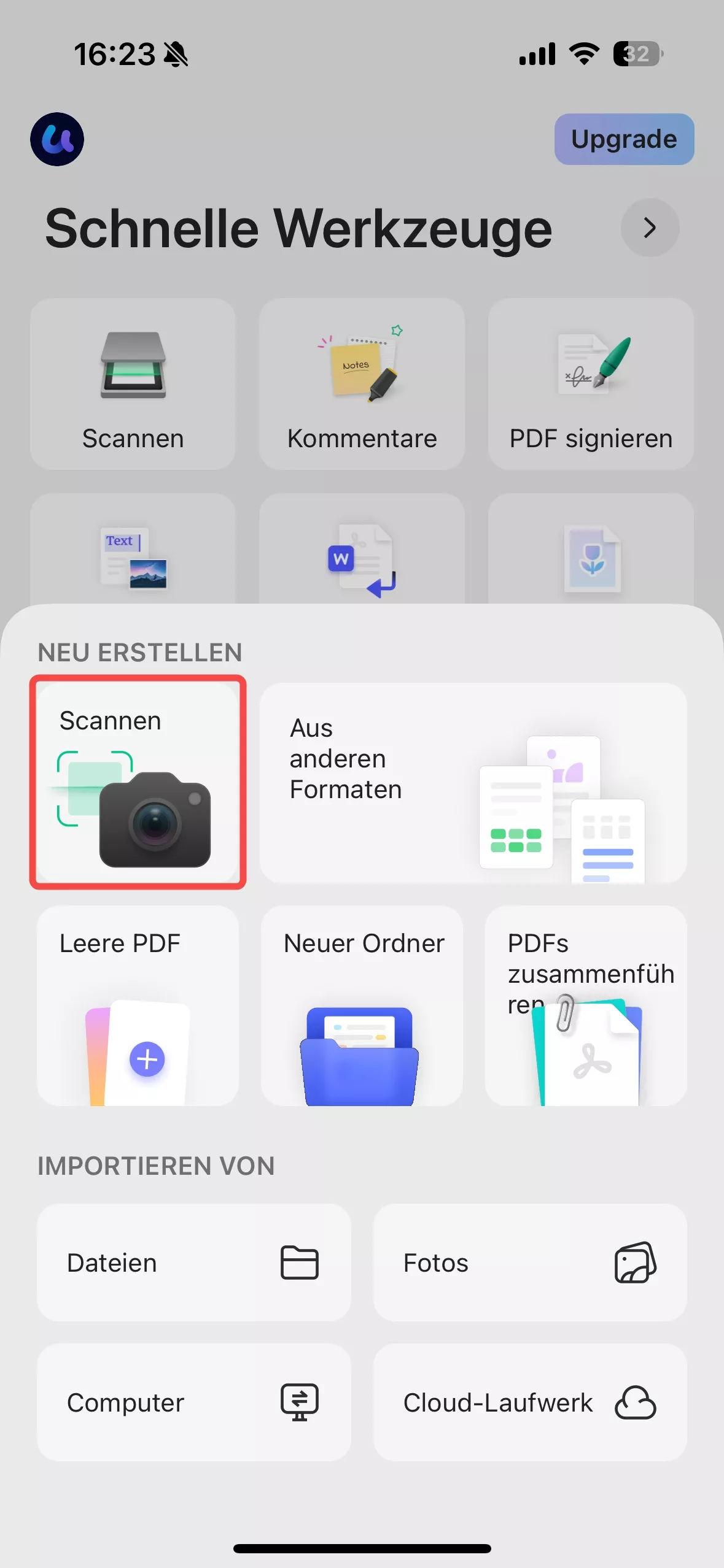 Unterschrift scannen