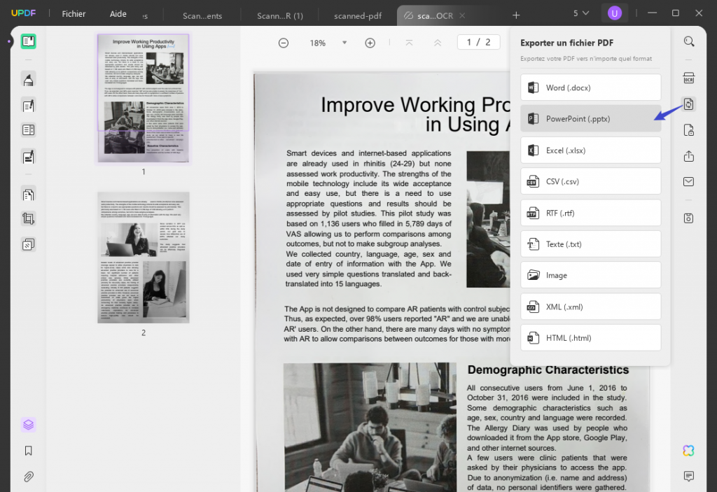 convertir jpg en power point