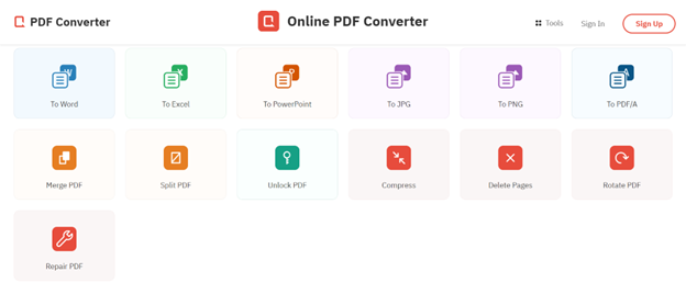 Wählen Sie „Wort“ in Freepdfconverter aus.