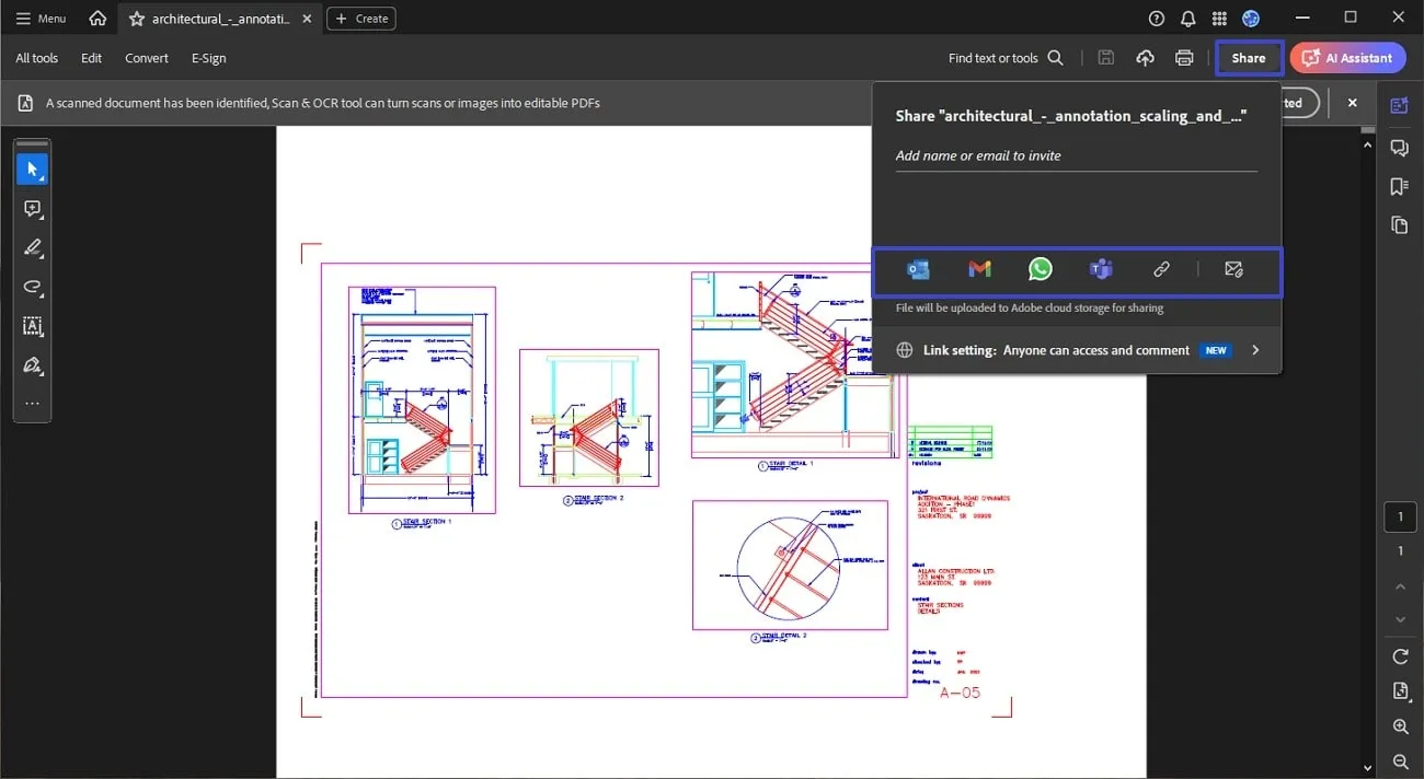 share pdf using adobe acrobat