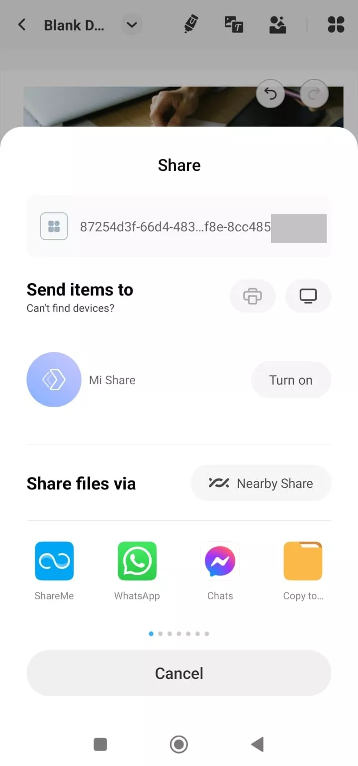 how to send a photo as a pdf android