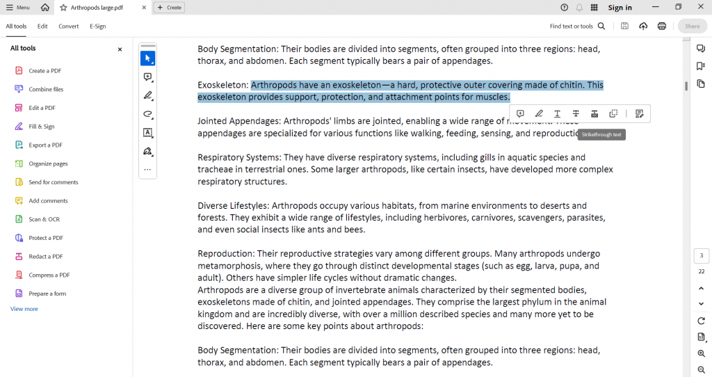 How to Strikethrough in Adobe Acrobat? (Offline and Online)|UPDF