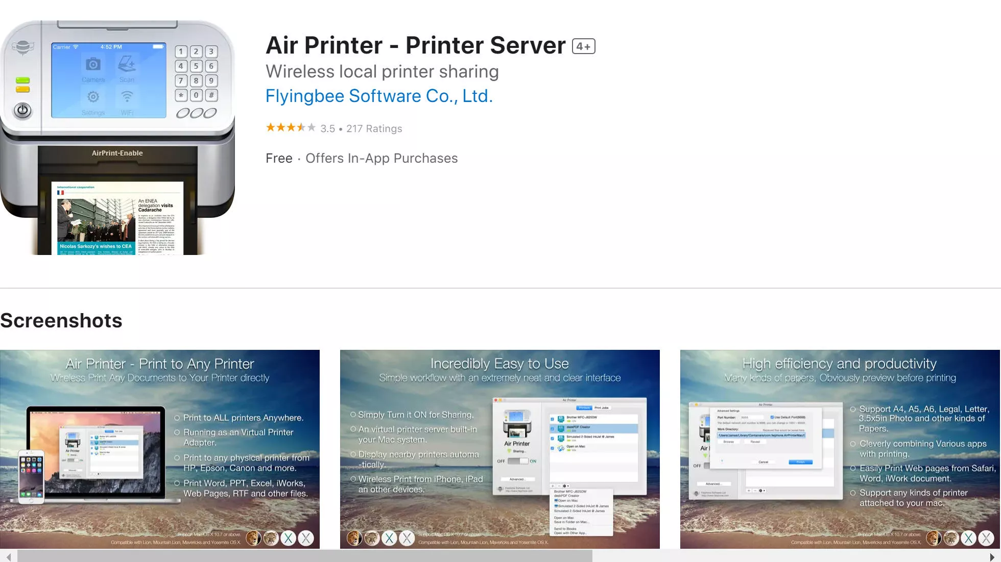 air printer printer server mac