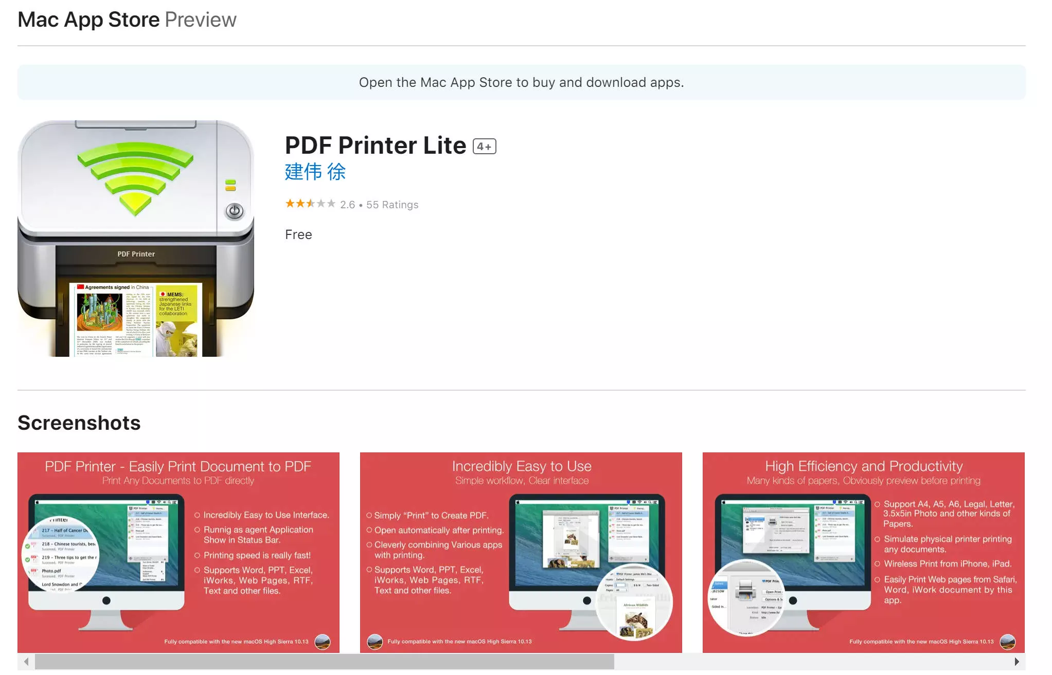 pdf printer lite mac