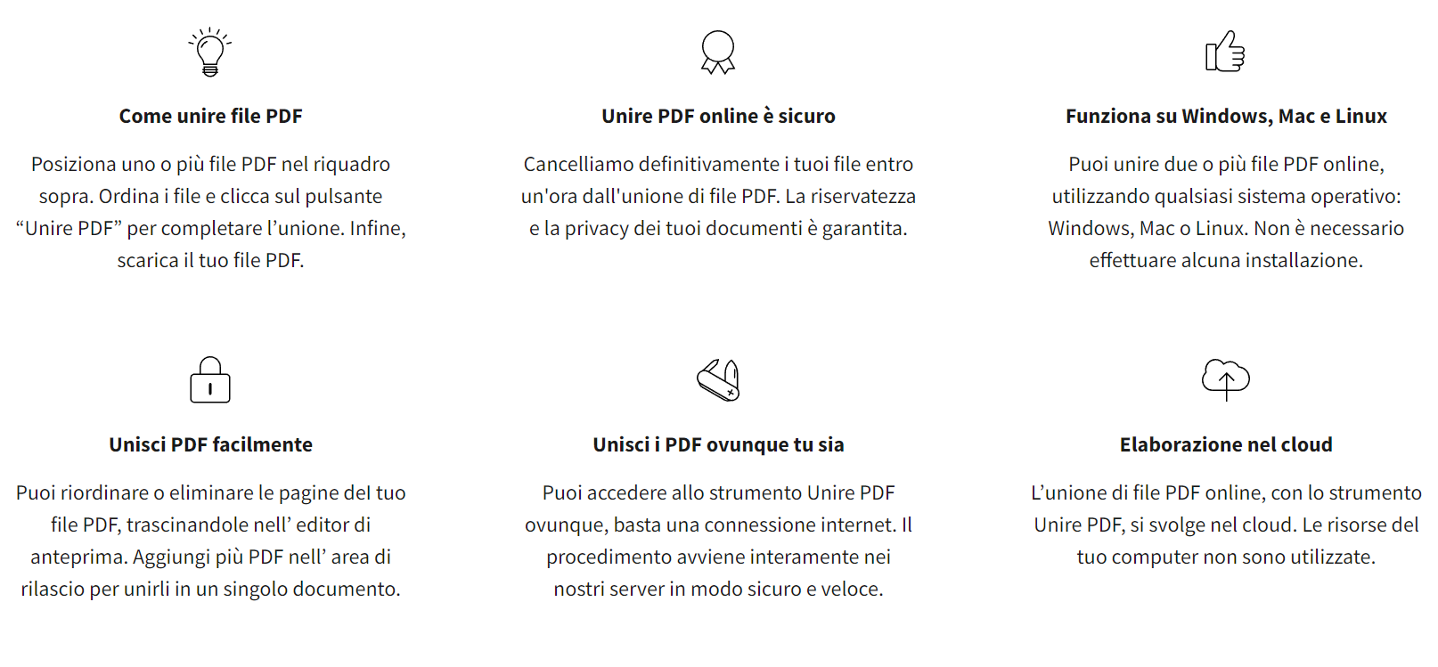 Vantaggi e svantaggi dell'unione di PDF con Smallpdf