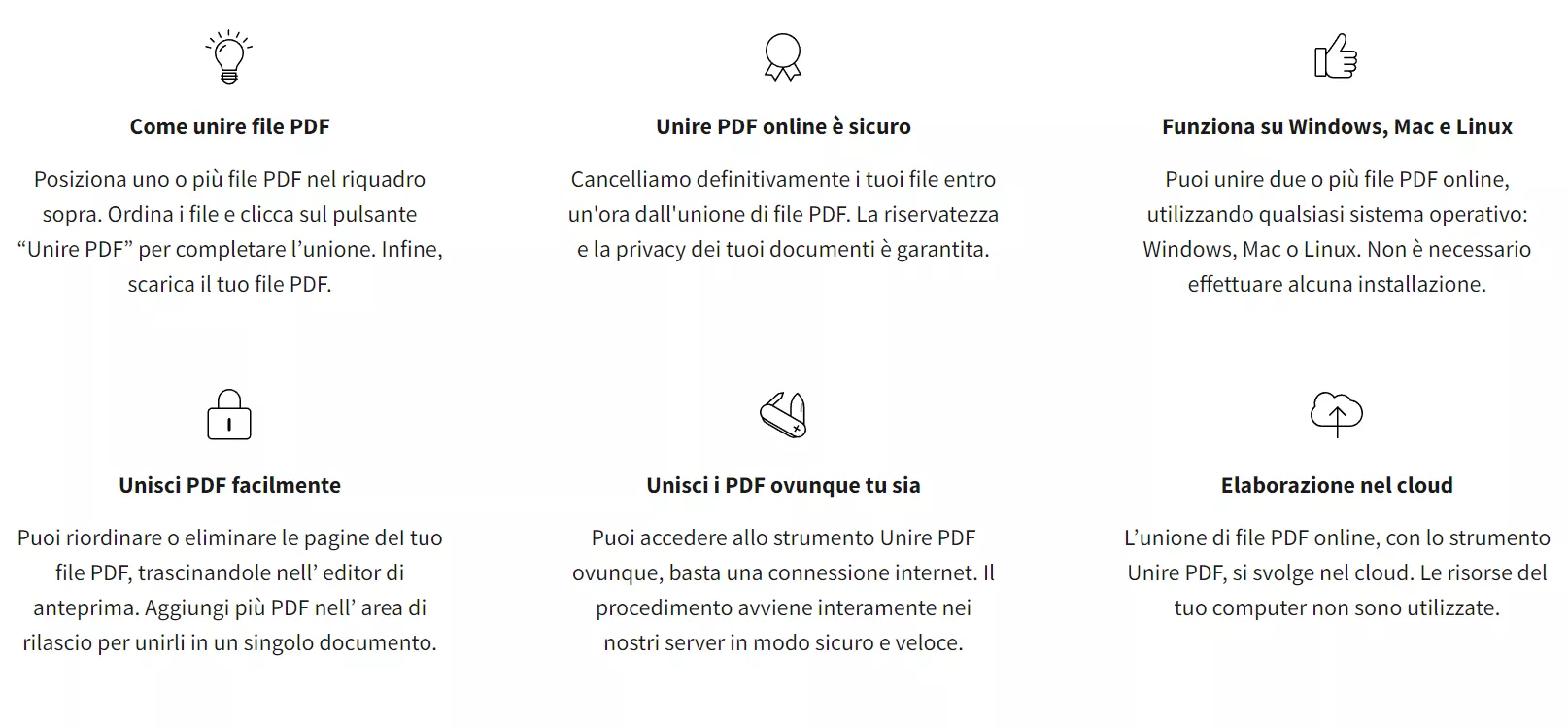 Vantaggi e svantaggi dell'unione di PDF con Smallpdf
