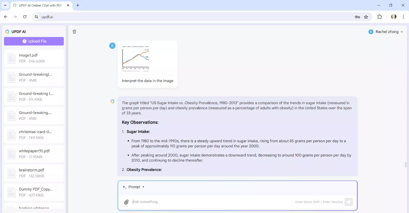 chat with image online with UPDF's Online AI Assistant