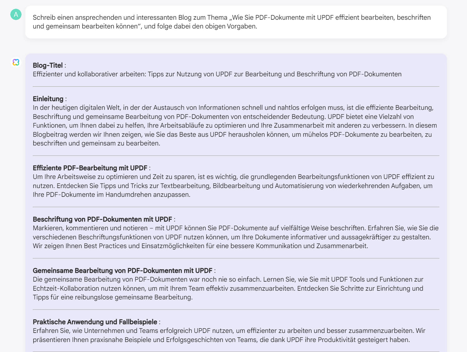 Bitten Sie die UPDF ai, den Blog zu schreiben.