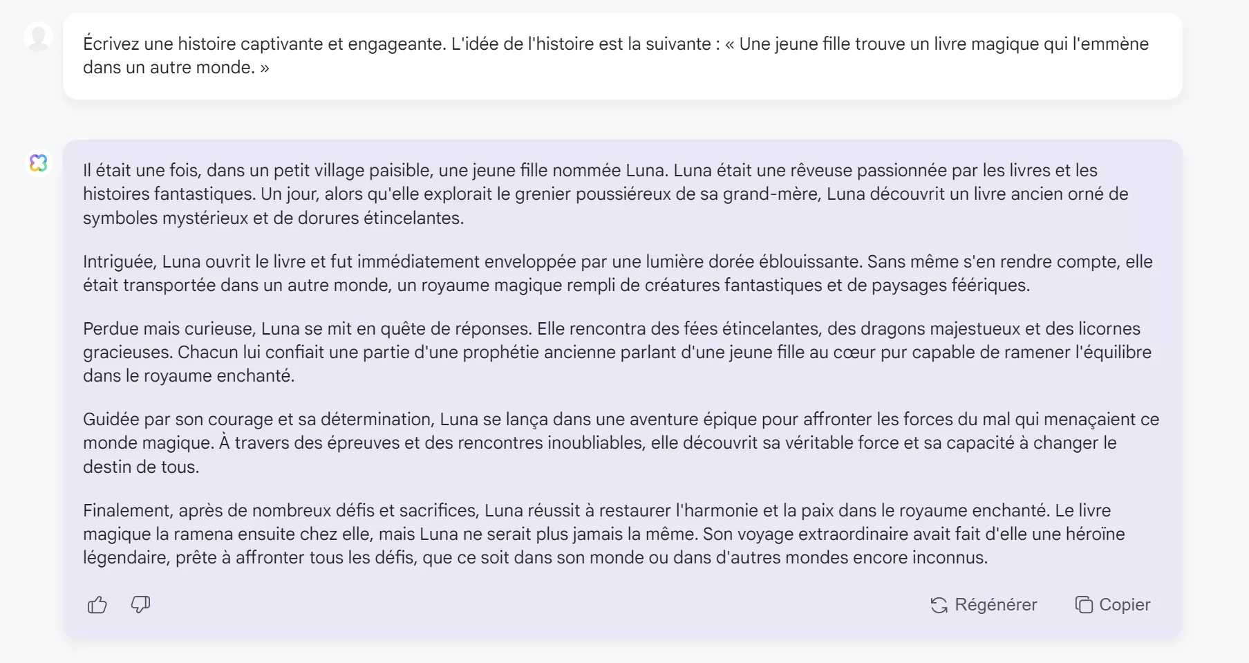 demandez à l'assistant IA updf de développer l'histoire.