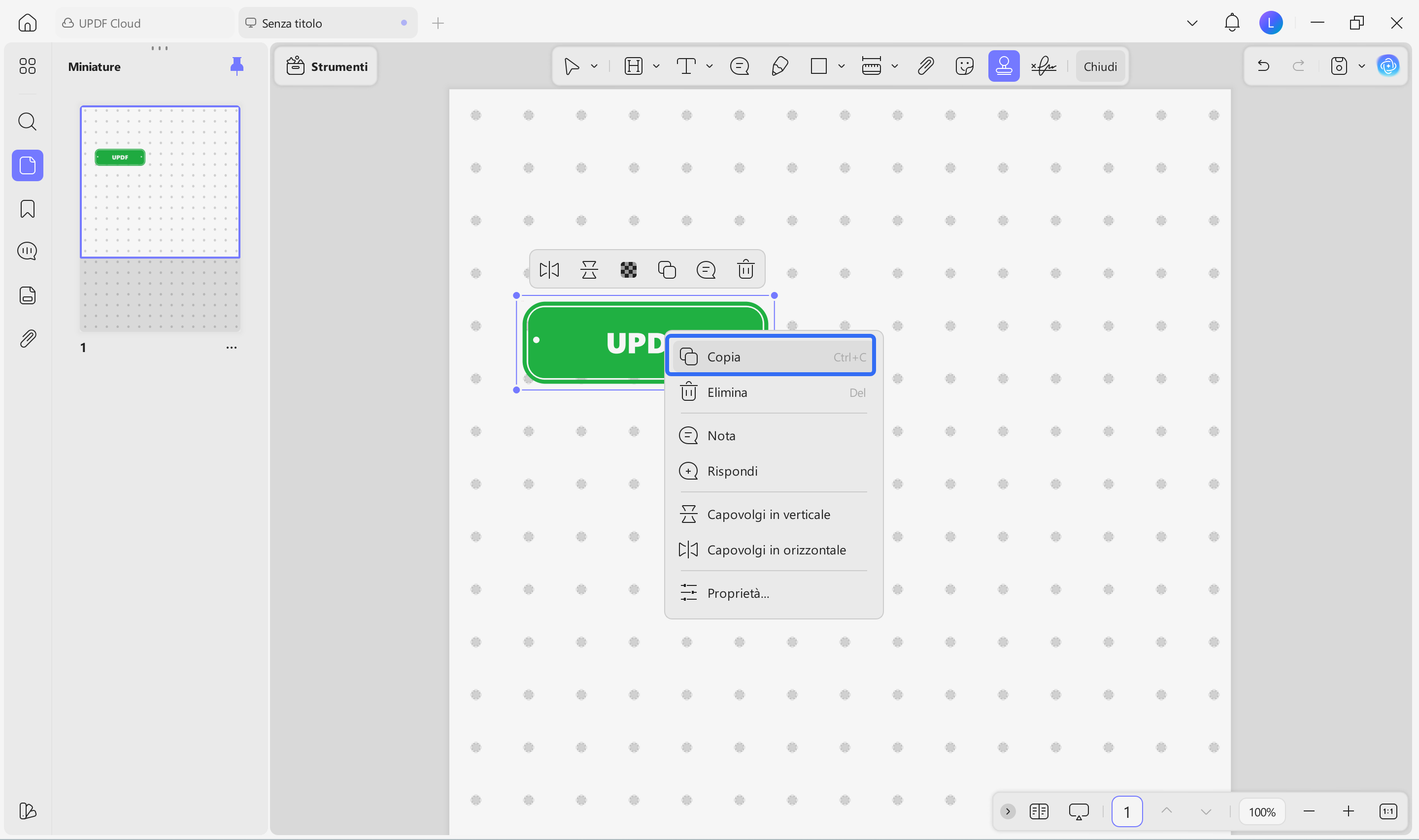 copy stamp for pdf copy the stamp to a clear background with UPDF