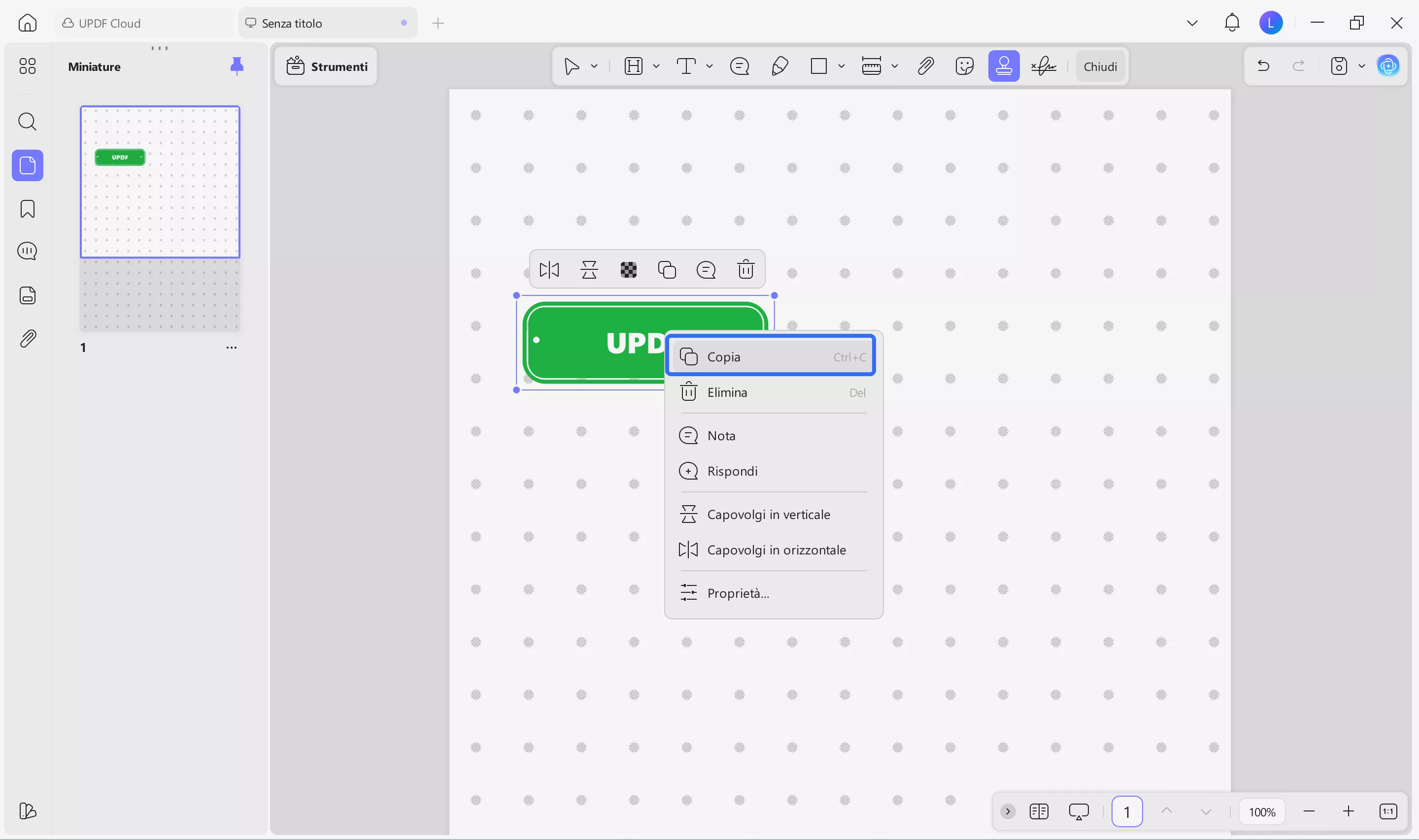 copy stamp for pdf copy the stamp to a clear background with UPDF