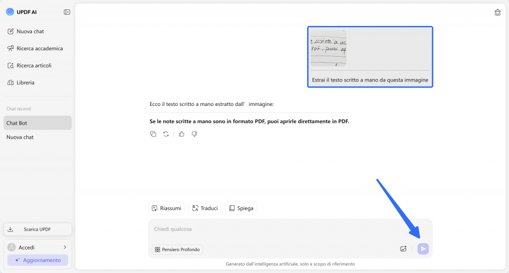 extract the handwritten text online