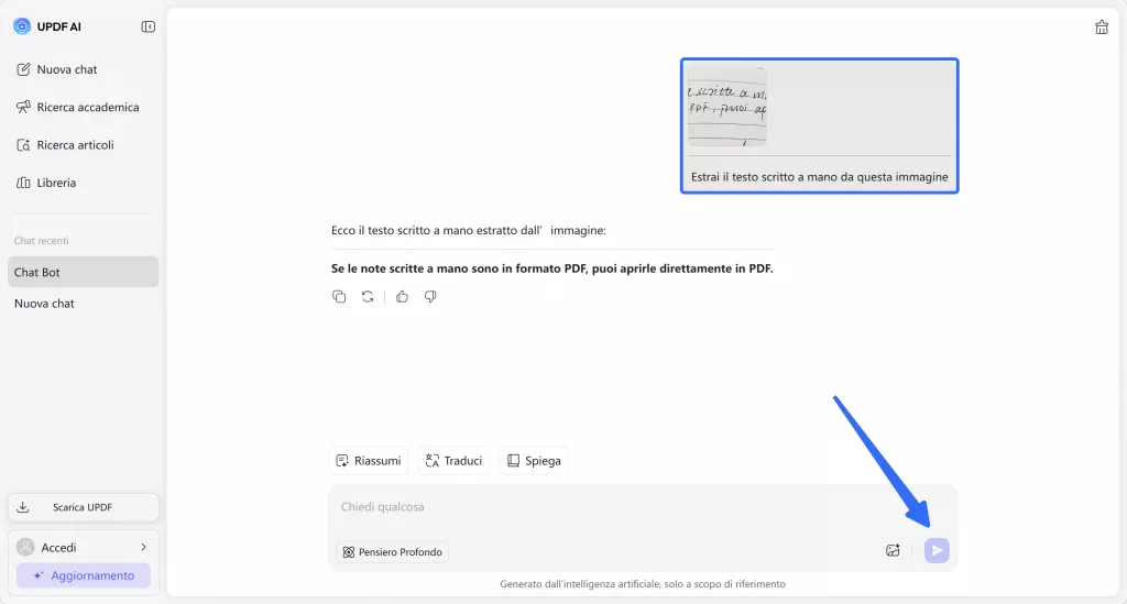 extract the handwritten text online