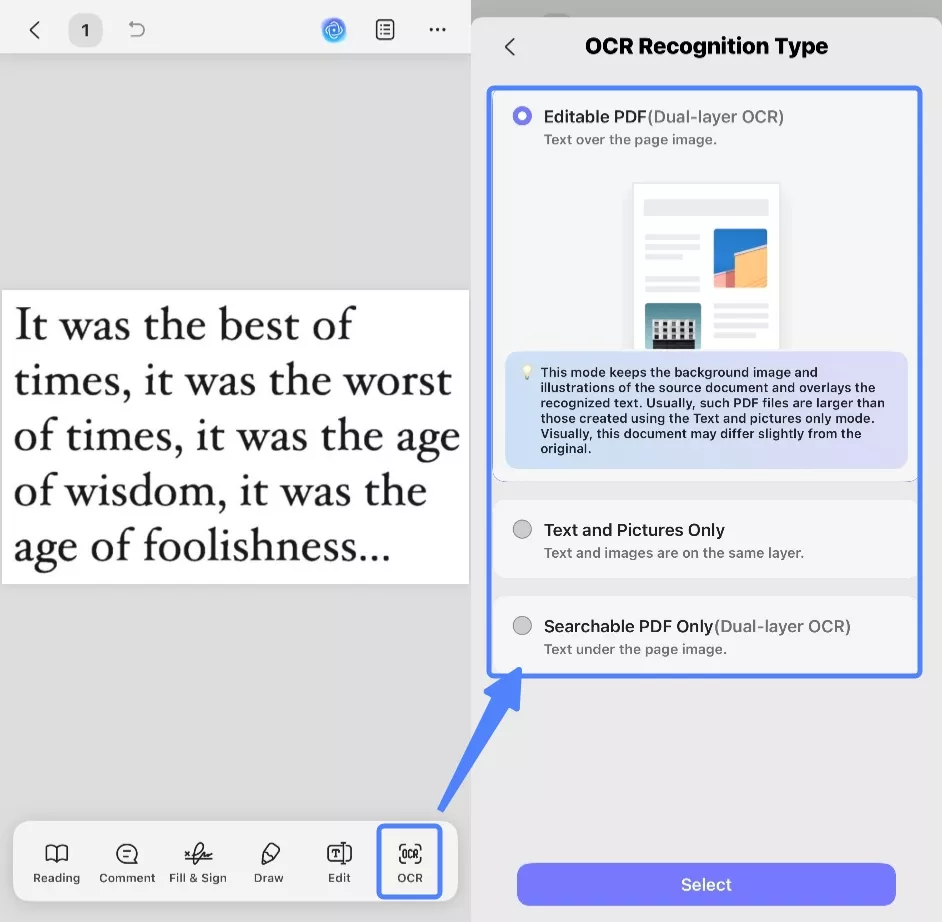 updf ocr mobile version
