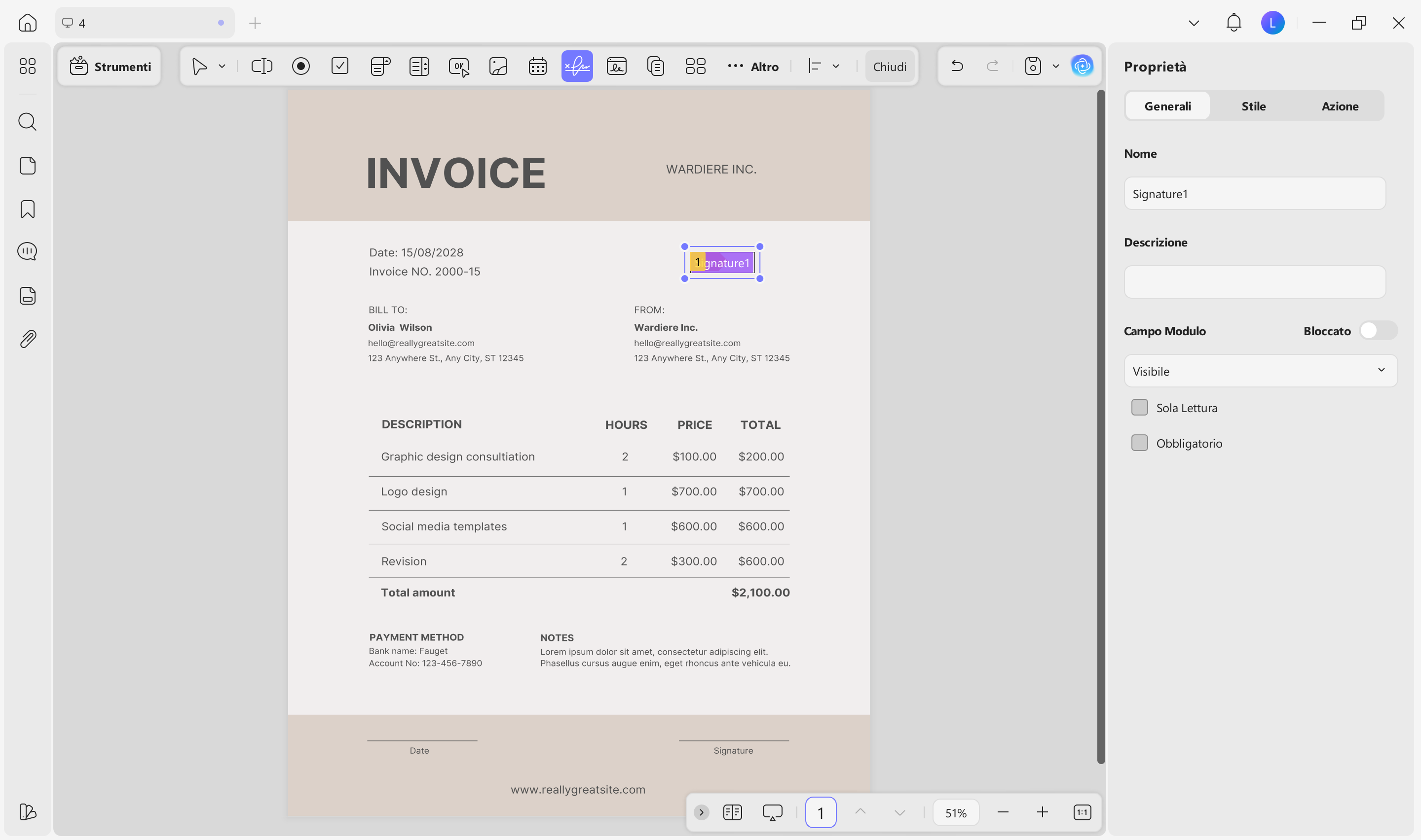 add a digital signature field