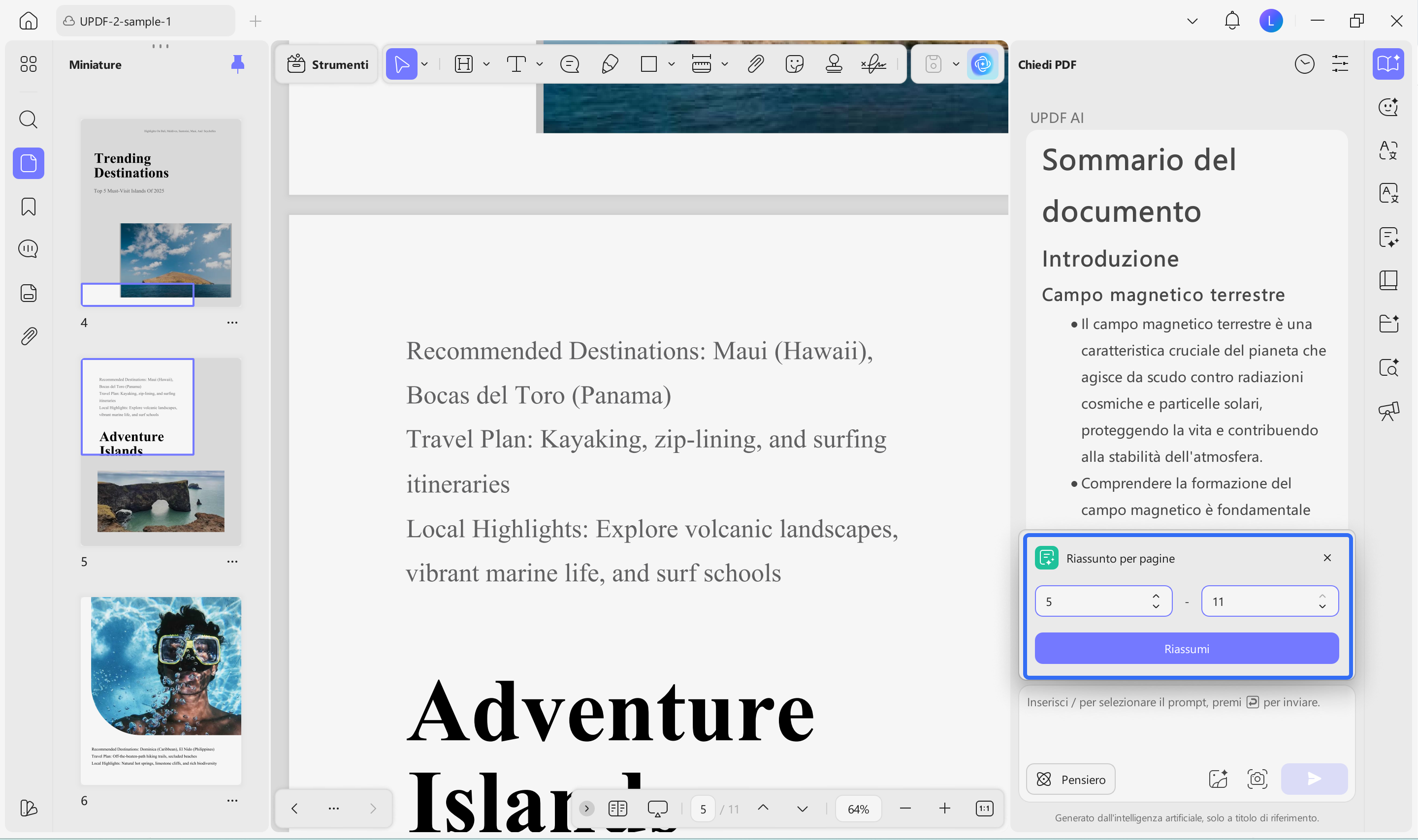 summarize by page