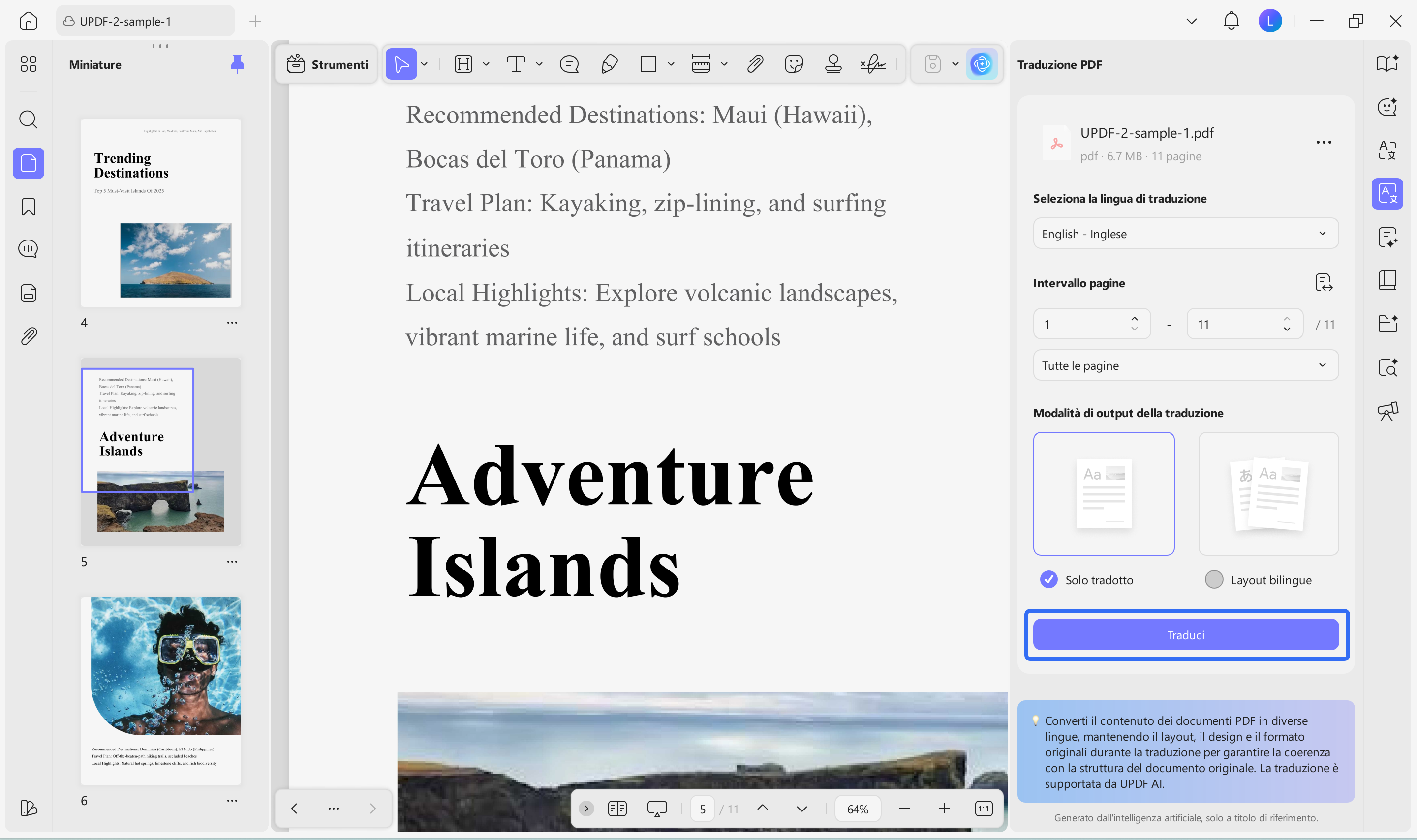 translate specific pages
